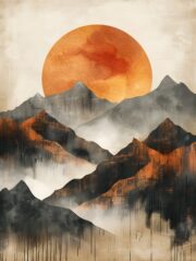 Tablou Canvas - Orange Sun - imagine 2