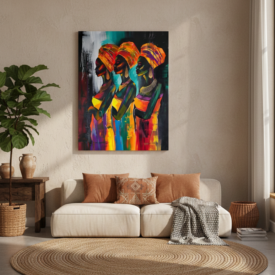 tablou-canvas-african-women1-magazinuldestickere Tablou Canvas - African Women - imagine 1